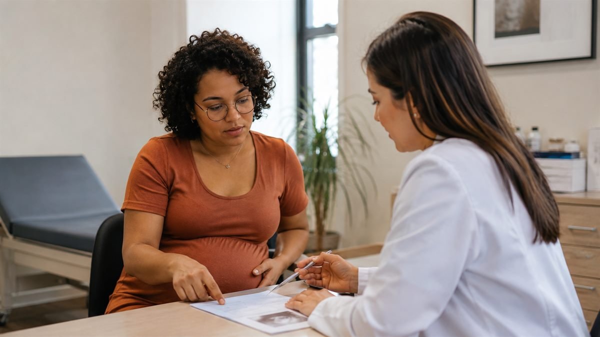 Construa o plano junto com o pré-natal Conversando sobre o plano de parto com o médico no pré-natal