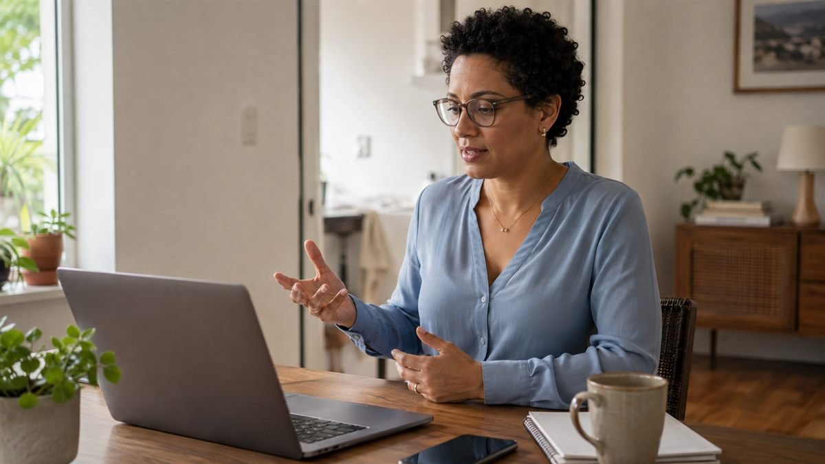 Proposta escrita + período de teste: pedido difícil de recusar Mãe em reunião por vídeo no home office
