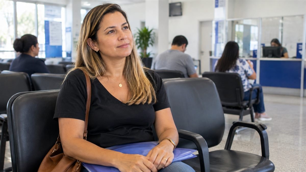 O atendimento da Defensoria é gratuito Sala de espera do atendimento gratuito da Defensoria Pública